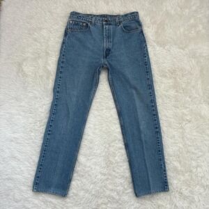 1996 Vintage Levi's straight Leg blue denim jeans indie western cowboy 36x32